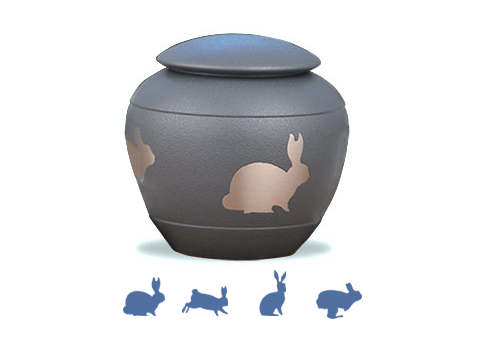 Silhouette Urn - Bunny Image